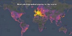 most, photographed, places, earth, map