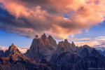 mountains, lotr, magic, rugged, dolomites, alps, sunset, sky, clouds, storm, italy, 2018, photo