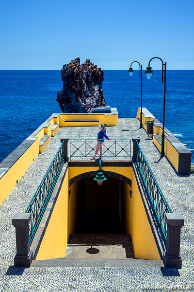 Ponta do Sol Pier Photo harbour, pier, coast, ocean, person, bluebird sky, madeira, 2024, photo