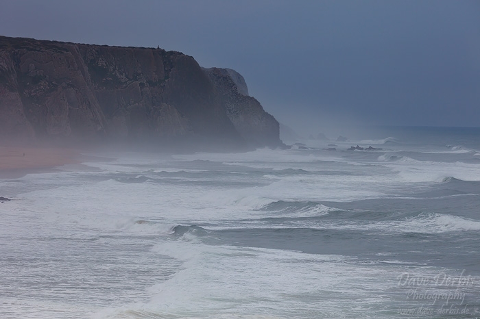 beach, coast, atlantic, sea, ocean, haze, lonely, portugal, photo