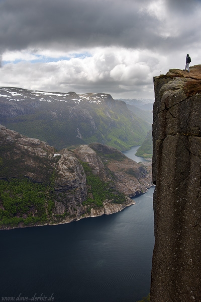 fjord, cliff, mountain, person, hiking, norway, 2015, latest, photo