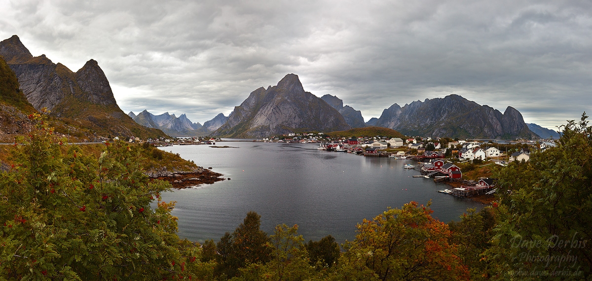 reine, autumn, panorama, mountain, rugged, lofoten, norway, 2013, photo