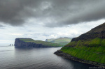 aerial, drone, fjord, bay, mountains, rocks, north, arctic, faroe islands, 2025, photo