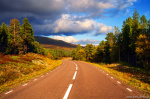 roadshot, lapland, arctic, golden hour, autumn, light, street, sweden, 2024, photo