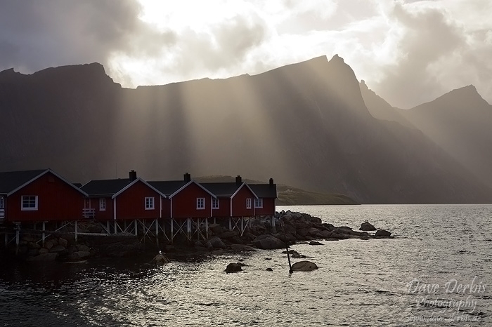 sun, fjord, storm, rorbuer, sunbeams, reine, lofoten, norway, 2013, photo