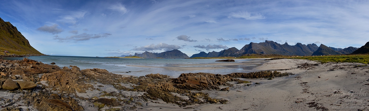 panorama, beach, arctic, bay, mountain, lofoten, norway, 2013, photo