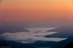 sunrise, clouds, valley, mountain, fog, alpes, twilight, morning, alpen, hohe tauern, austria, 2010, photo