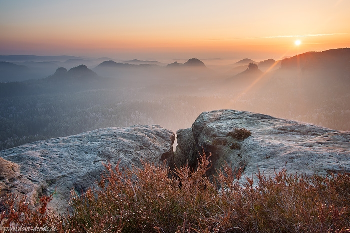 sunrise, valley, mountain, sun, saxon switzerland, germany, latest, photo