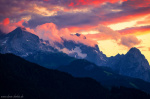 sunset, mountain, alps, layers, bavaria, germany, 2021, Stock Images Germany, photo