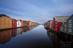 norway, city, river, trondheim, reflection, winter, snow, hurtigruten, Norway, photo