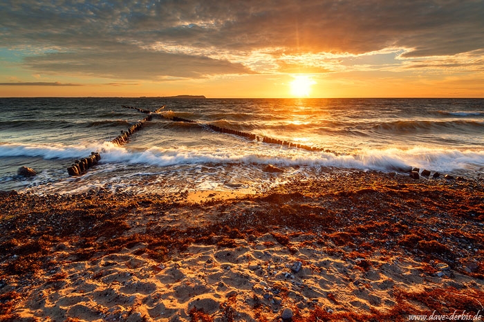 beach, coast, sunset, golden hour, sun, germany, 2020, photo