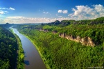 saxon switzerland, drone, mountains, forest, aerial, river, summer, germany, 2021, photo